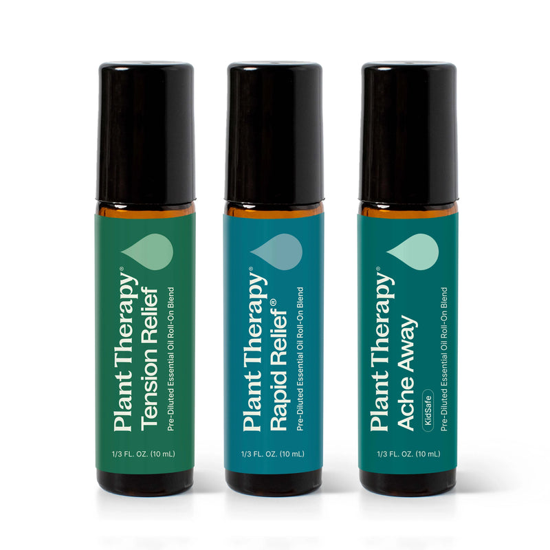 Plant Therapy Pain Support Essential Oil Blend Roll On Set