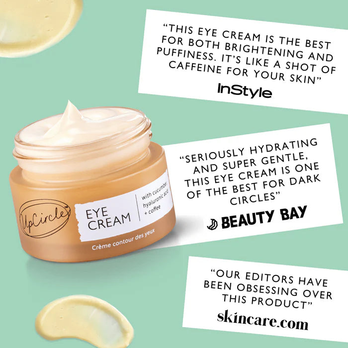 UpCircle Beauty 透明質酸咖啡因緊緻眼霜及精華油套裝