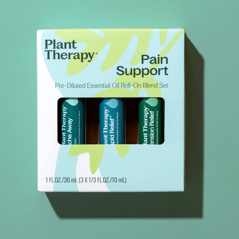 Plant Therapy Pain Support Essential Oil Blend Roll On Set