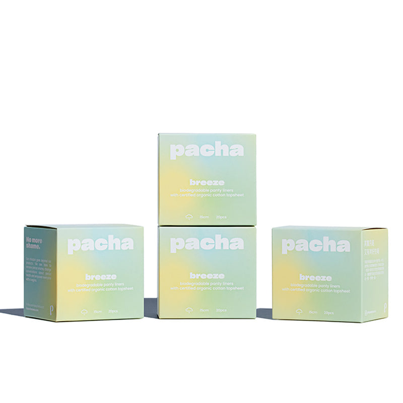 pacha Breeze Organic Cotton Panty Liners (bundle 4boxes)