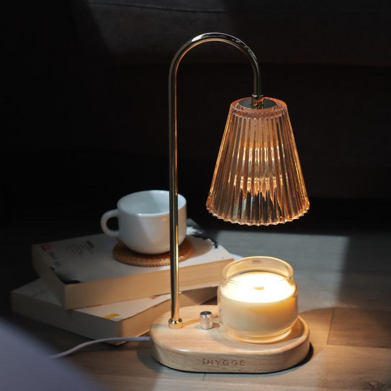 iHYGGE Candle Warmer Lamp Giftbox (Champagne color) (With timer)