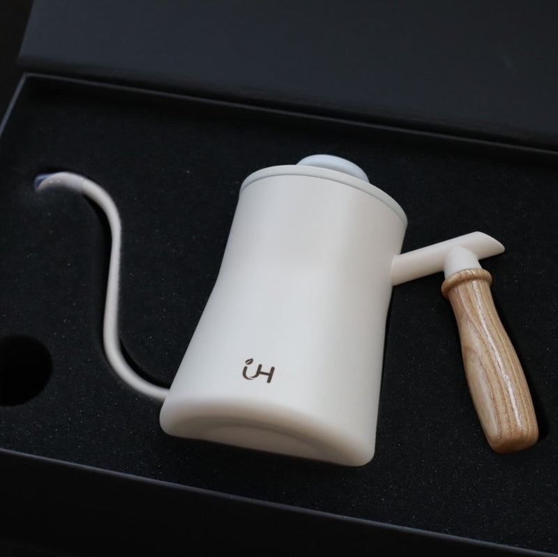 iHYGGE Gift Box Set - Coffee Kettle Wooden Handle 460ml with thermometer
