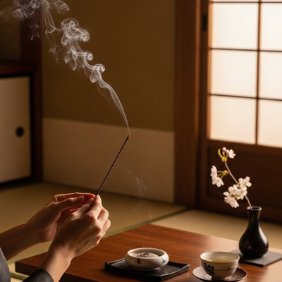 【日本預購】朝夕｜禪庭禪宗低煙線香禮盒 (連香座)