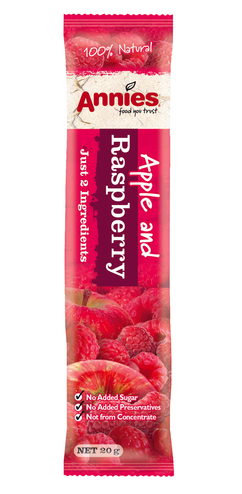【$19.8 Buy 2 Get 1 Free】Annies food you trust 100% Fruit Bar 20g (Apple Raspberry)