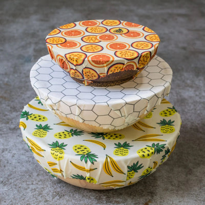 Beeswax Wraps “Beeginner” Set of 3 Sizes