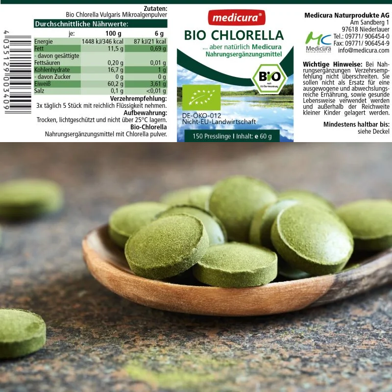 Medicura Organic Chlorella Pellets 150pcs