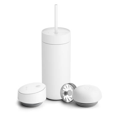 FELLOW│Carter 16oz 陶瓷真空保溫瓶 (多蓋用途禮盒裝) - 白色