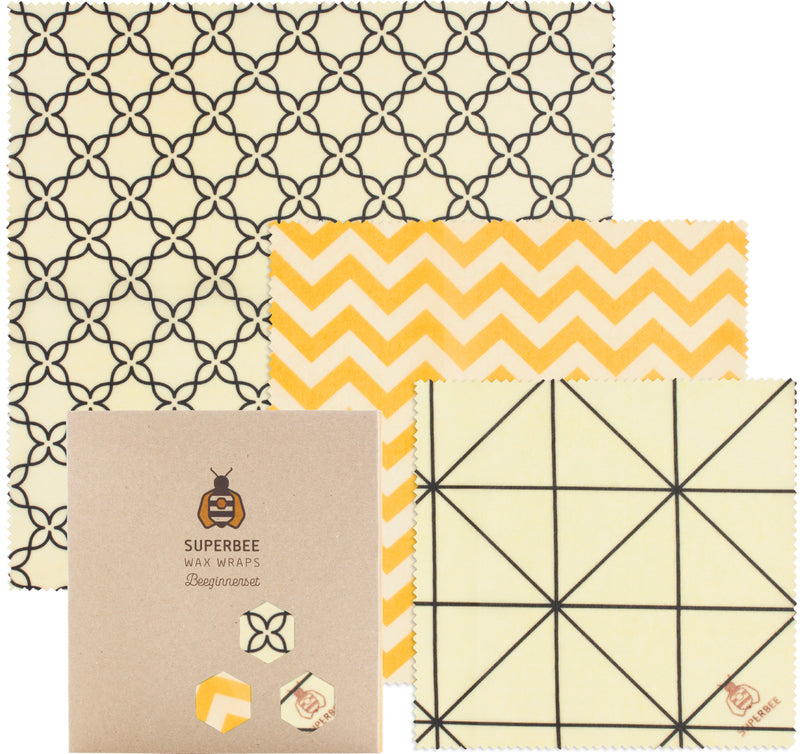 Beeswax Wraps “Beeginner” Set of 3 Sizes