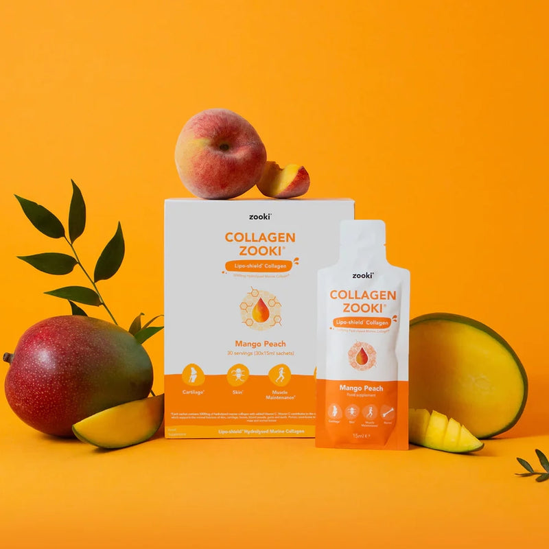 周年慶 │Zooki® 強效脂質體 水解海洋膠原蛋白 5000mg (14包裝) 芒果桃子味