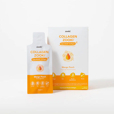Zooki® 強效脂質體 水解海洋膠原蛋白 5000mg (14包裝) 芒果桃子味