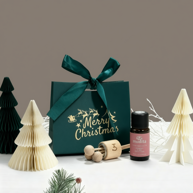 【Christmas Gift Set】Muditã Essential Oil with wooden diffuser