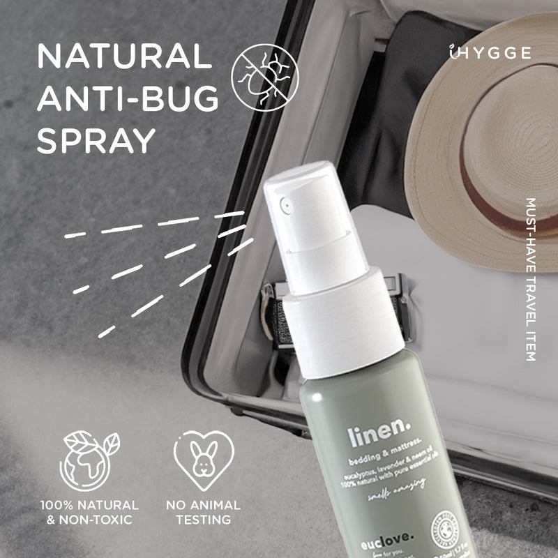 【Buy 2 Get 1 Free】Euclove Travel Linen & Bedding Spray (kill bed bugs, disinfection, mite & pest removal)