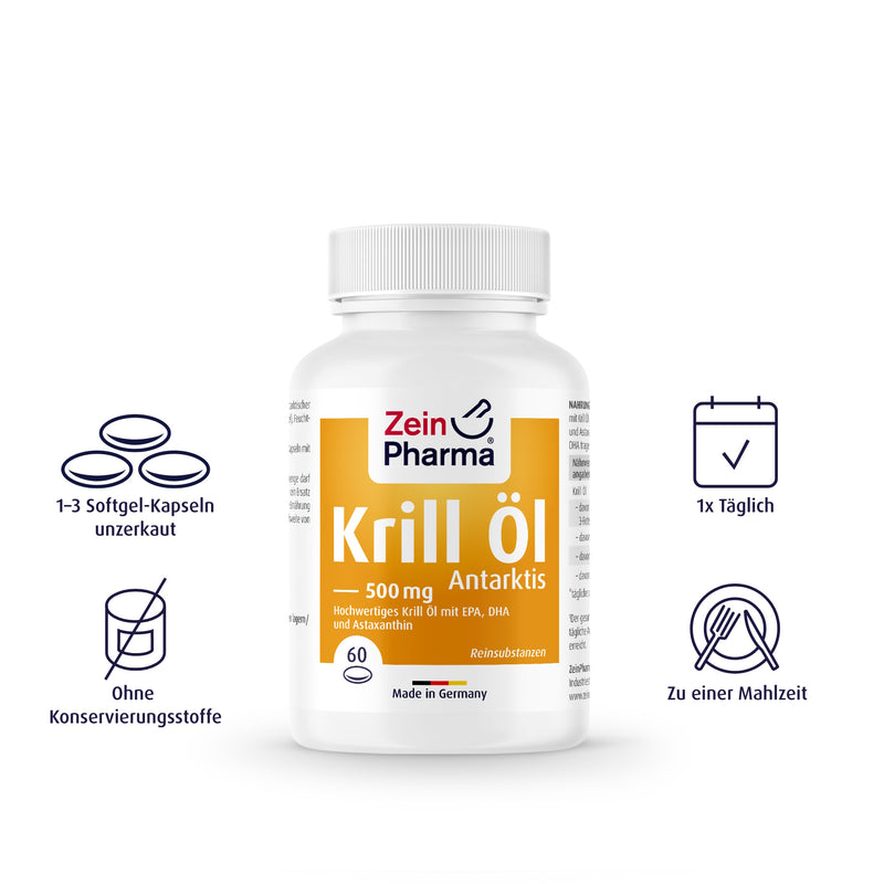 Zein Pharma Krill Oil Antarctic Capsules 500 mg