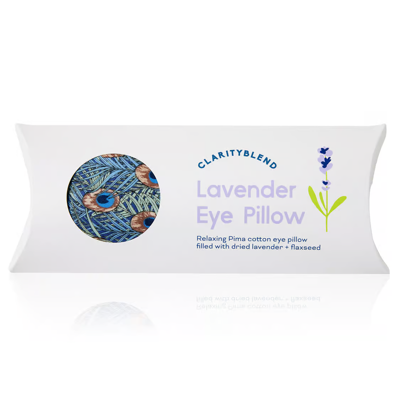 Lavender Relaxation Eye Pillow Peacock Feathers Pattern