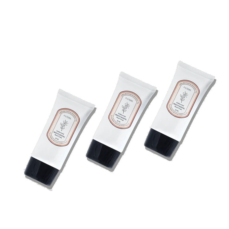 FILTERS. Sanitising Hand Moisturiser Set 3 x 50ml