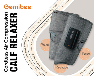 Gemibee Wireless Air-Pressure Calf Massager (Pair)