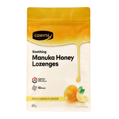 COMVITA Soothing Manuka Honey Lozenges 10+ 500g (Zesty Lemon) 