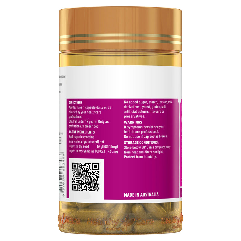 Healthy Care Grape Seed 58000mg 200 Capsules