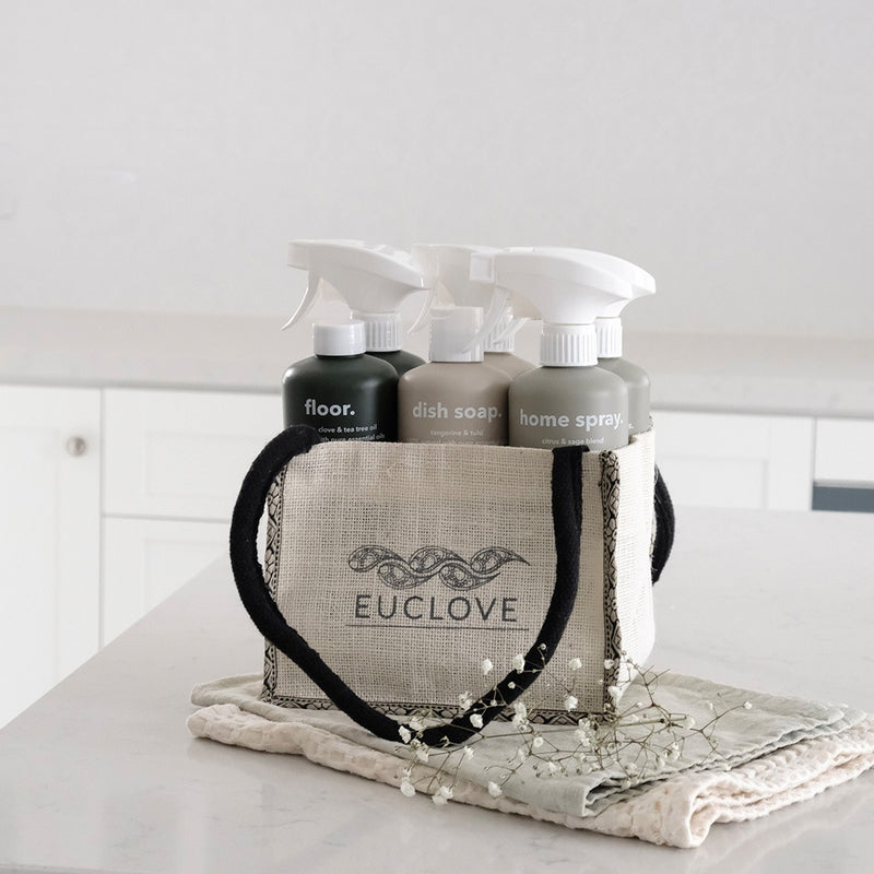 Euclove Cleaning Pack in basket