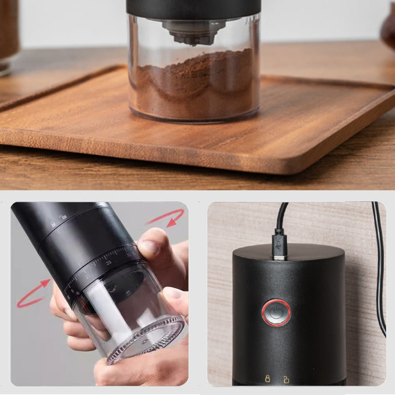 iHYGGE Ceramic Gear Coffee Grinder (USB charging) - Black