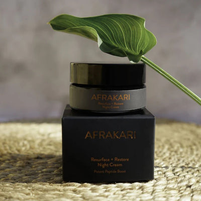 【Overnight Rejuvenation Set】AFRAKARI Marula Hydrating Elixir and Resurface + Restore Night Cream