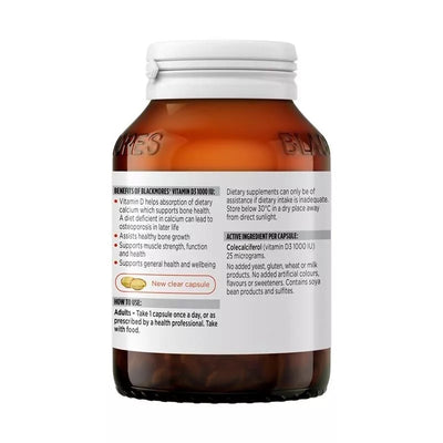 Blackmores Vitamin D3 1000 IU 200 capsules 
