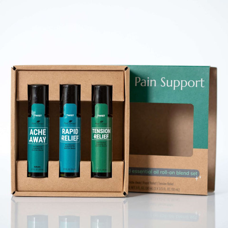 Plant Therapy Pain Support Essential Oil Blend Roll On Set