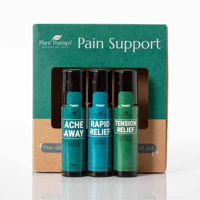 Plant Therapy Pain Support Essential Oil Blend Roll On Set