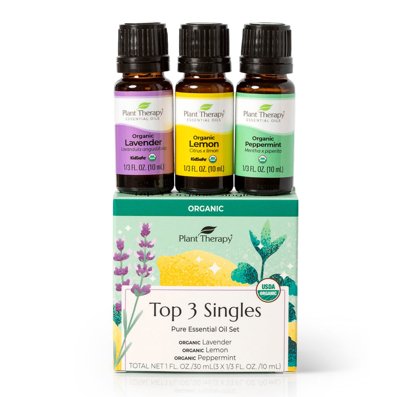 Plant Therapy Top 3 Organic Essential (Single) Set