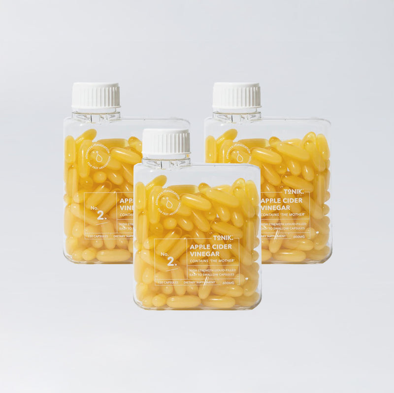 【SALE ! 3 Bottles】TONIK No.2 Apple Cider Vinegar Capsules 120pcs 