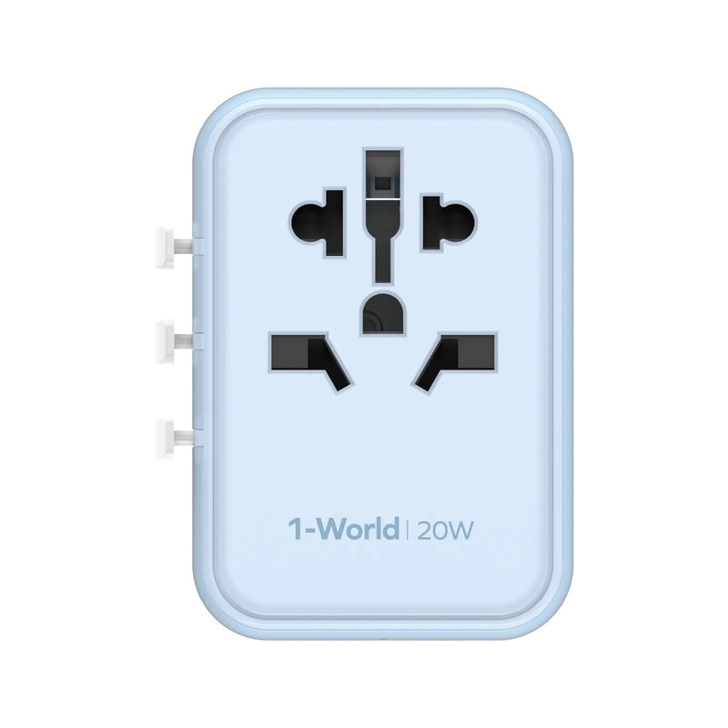 Momax 1-World 20W 3-ports + AC Travle Power Plug UA11