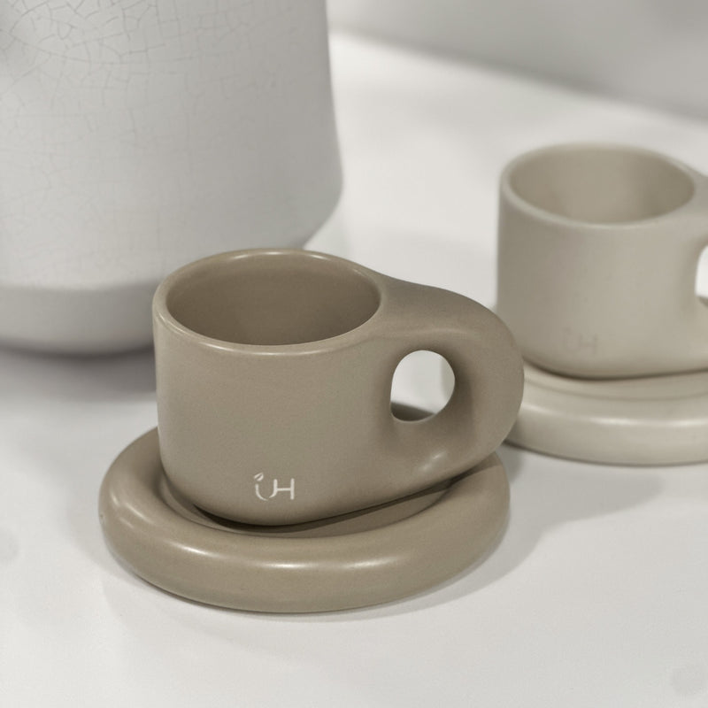 iHYGGE 北歐陶瓷咖啡杯 - 咖啡色