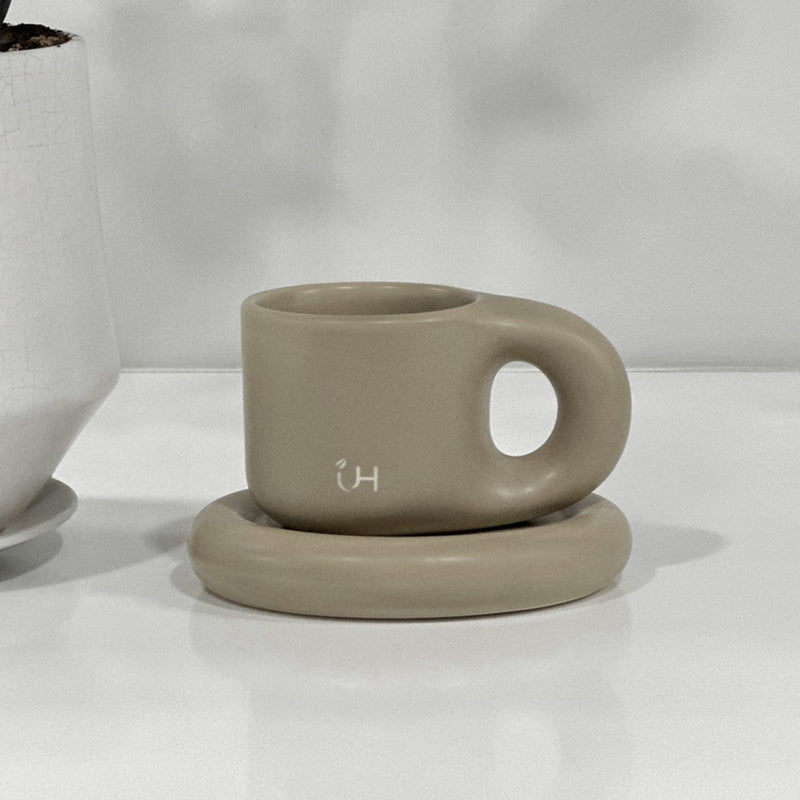 iHYGGE 北歐陶瓷咖啡杯 - 咖啡色