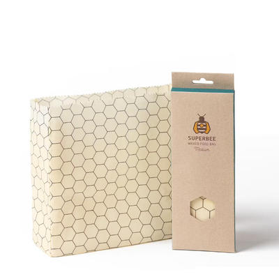 Superbee Medium Beeswax Food Bag - Hexagonia