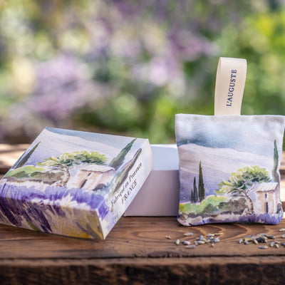 L'AUGUSTE Provence│Organic lavender sachet in gift box   "Cabanon"