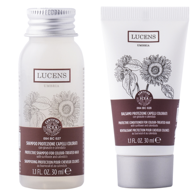 Lucens Umbria Travel Kit - Organic Protection Color Shampoo / Mask (for colour-treated hair)