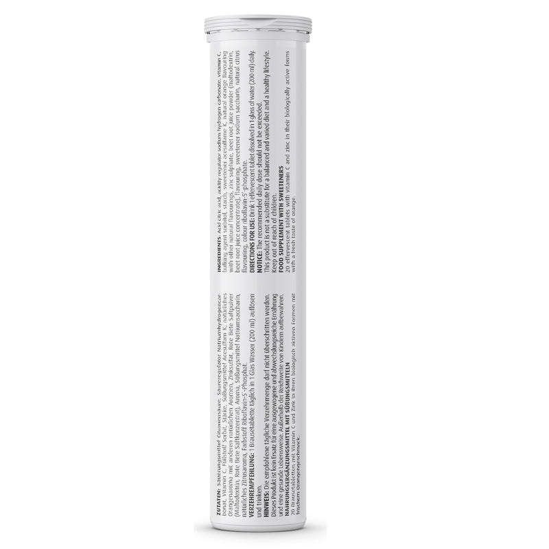 Zein Pharma® 維他命C及鋅泡騰片 - 橙味 20片