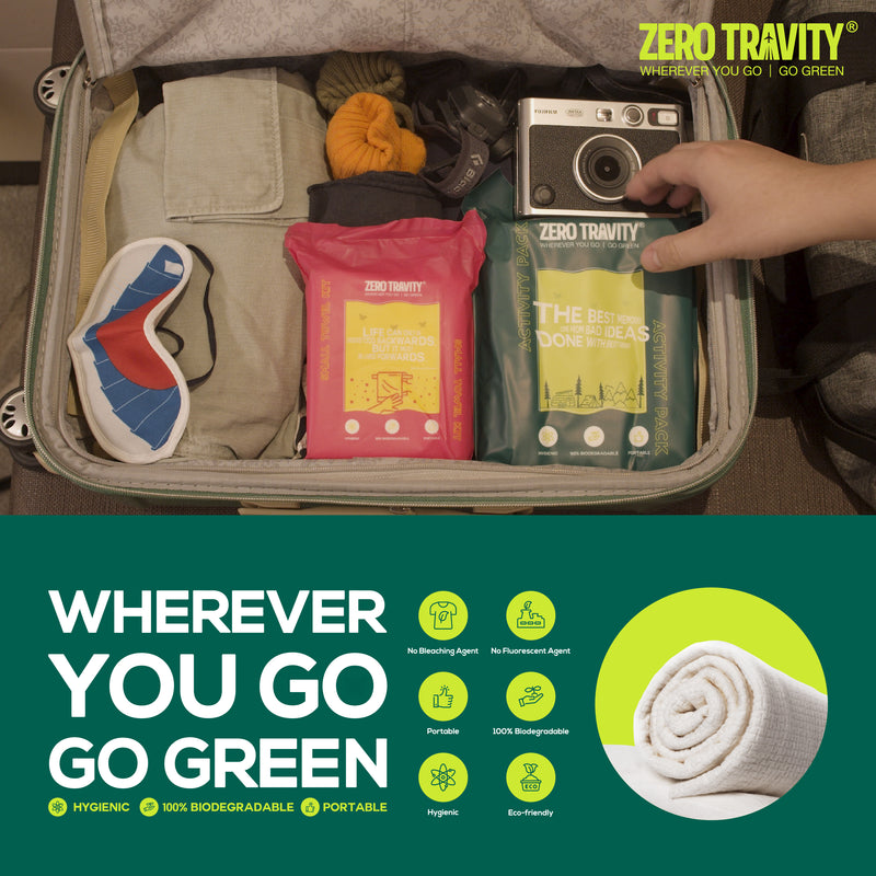 ZERO TRAVITY 旅遊環保便攜套裝 - Queen Size 床單及枕頭套