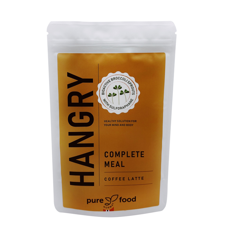 pure food NORWAY HANGRY COMPLETE MEAL -COFFEE LATTE 75g x 12