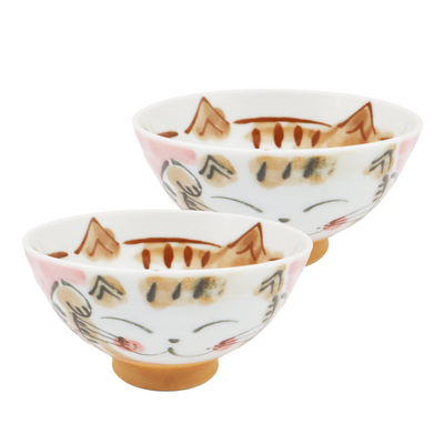 AWASAKA美濃燒 青海貓陶器 飯碗(一套二件)