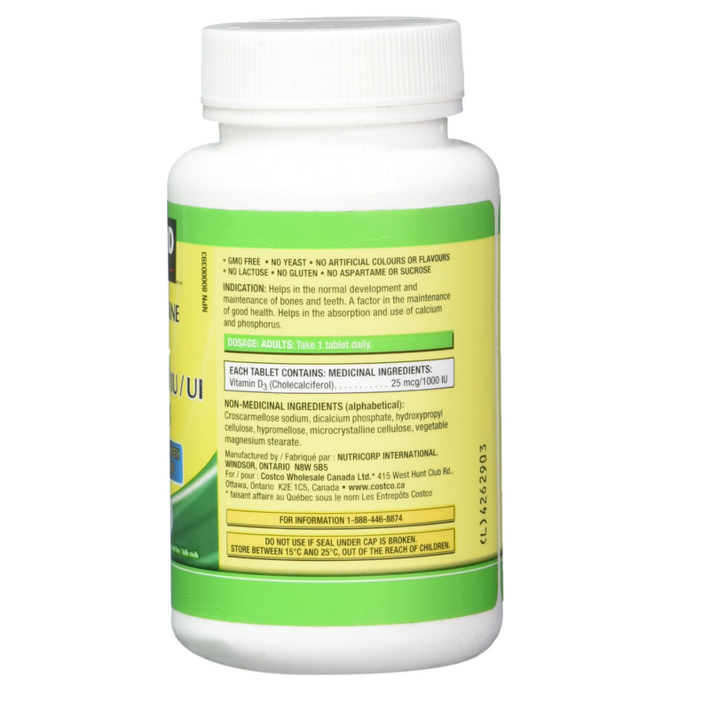 KIRKLAND Signature Vitamin D3 1000 IU 360 Tablets