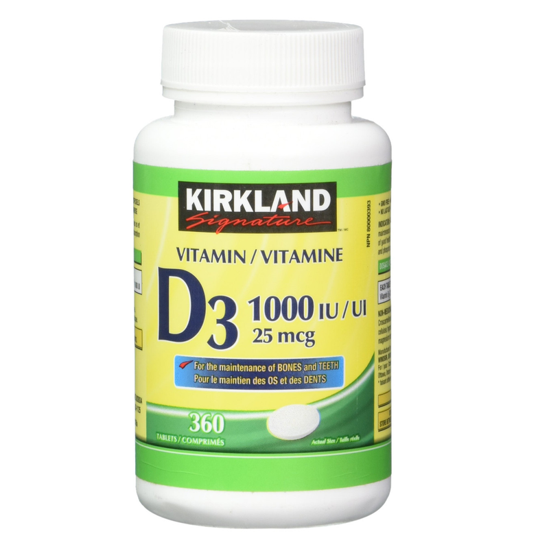 KIRKLAND Signature Vitamin D3 1000 IU 360 Tablets