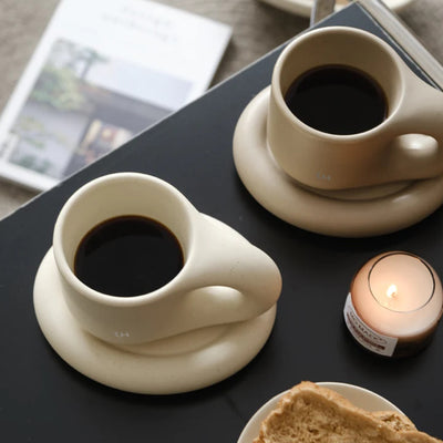 iHYGGE 北歐陶瓷咖啡杯 - 咖啡色
