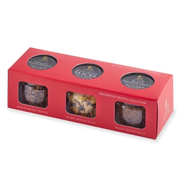 TruffleHunter 紅盒-尊貴松露套裝 ﹙黑松露碎粒，黑松露薄切片, 黑松露醬﹚