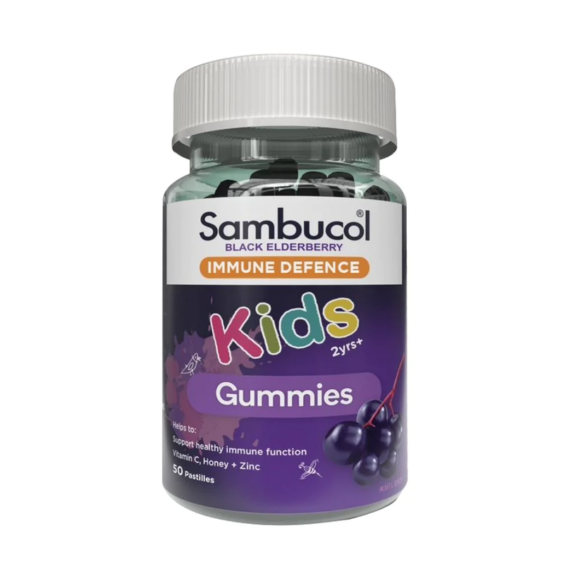 Sambucol Kids Immune Defence Gummies 50 Pack  (2yrs+)