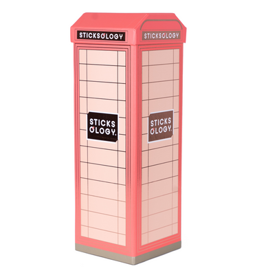Sticksology 茶迷倫敦 英式電話亭禮盒50枝裝 (粉紅色)