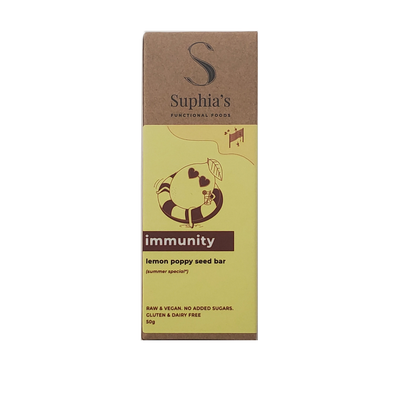 Suphia's Food │immunity Lemon Poppy Seed Bar (BULK PACK 10 Bars)