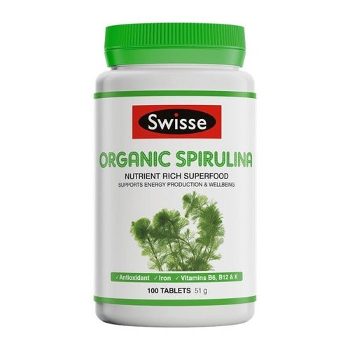 Swisse High Strength Organic Spirulina 100 tablets