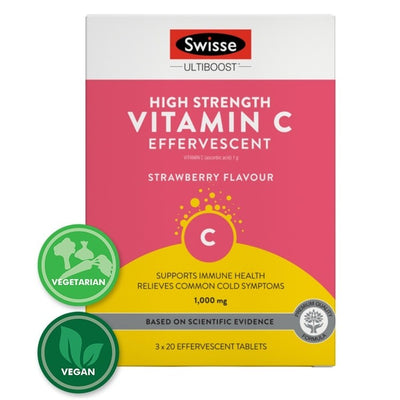 Swisse Ultiboost High Strength Vitamin C 1000mg Strawberry Flavour (60 tablets)